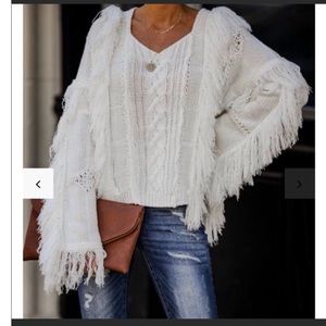 Vici Reverent Fringe Sweater